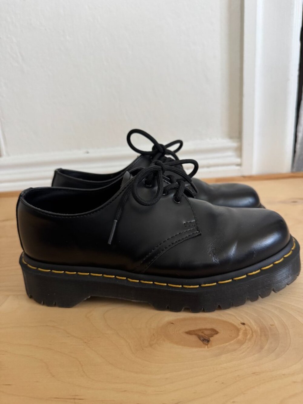 Dr. Martens 1461 Bex Smooth Leather Oxford Shoes Black EU 39 / US 8 Platform - Picture 6 of 9